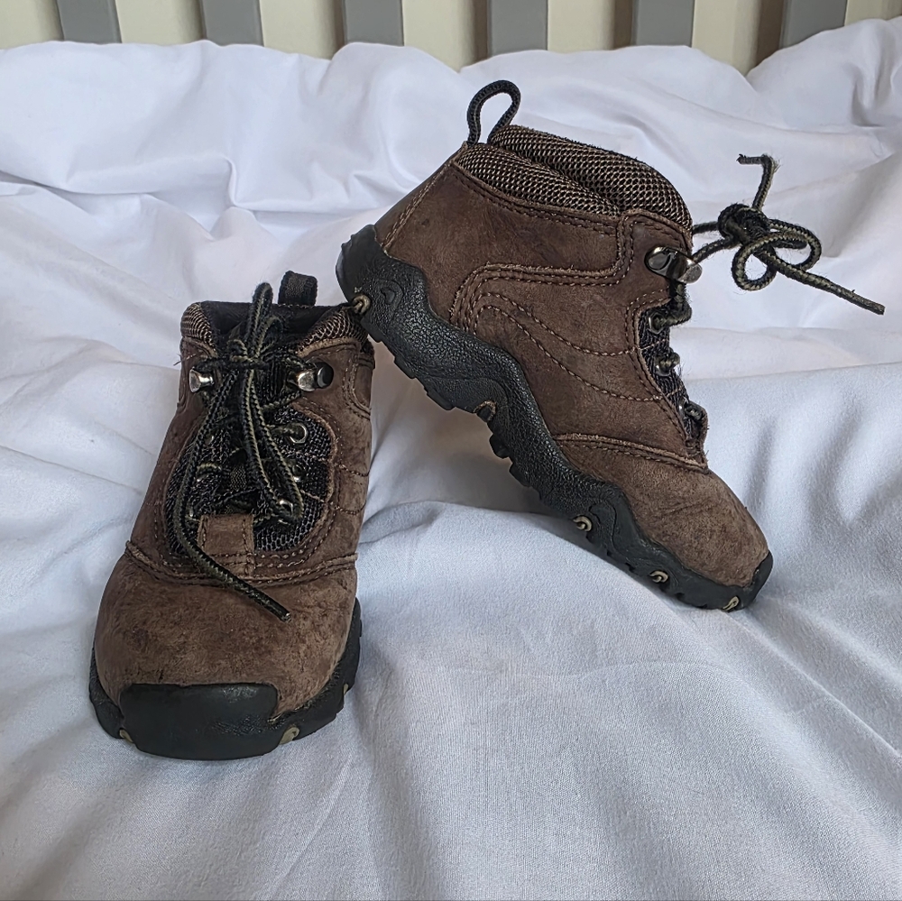 Timberland Euro Hiker Outdoor Toddler Boots In Brown Leather Size 8